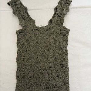 Altar’d State intimates textured Olive Green Sleeveless Top